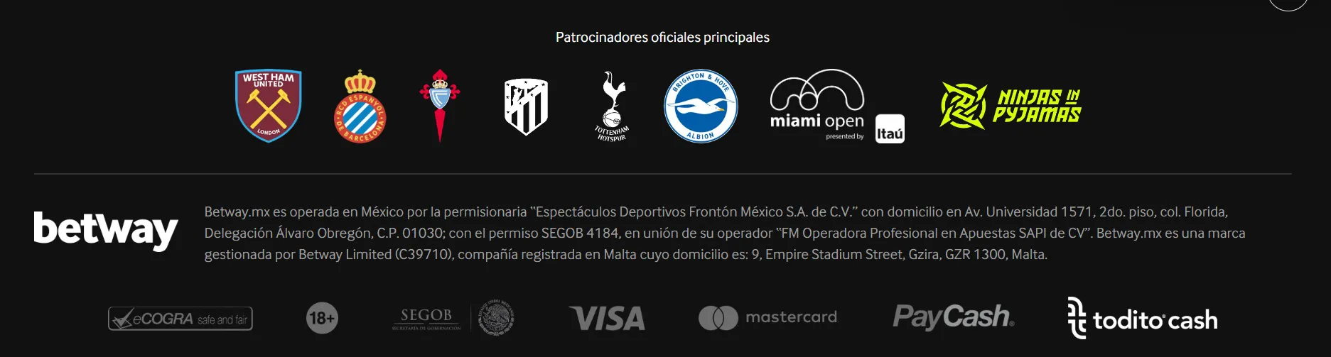 Métodos de pago